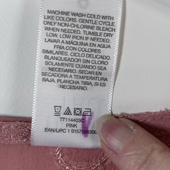 Time & Tru Pink Floral Laced Tie Front Long Lined Duster Kimono Cover Up Sz M - Picture 8 of 8